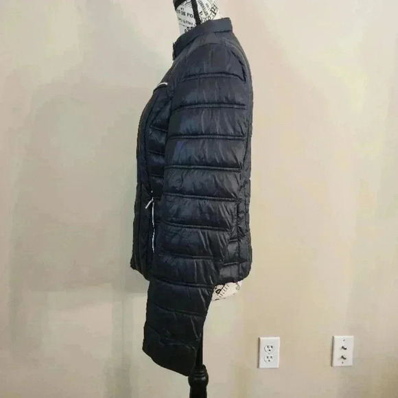 Laundry By Shelli Segal Black and Silver Quilted Jacket, large - Picture 3 of 10